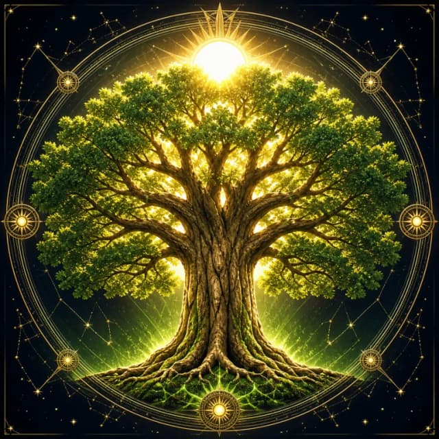 The Towering Tree — Yang Wood Day Master emblem