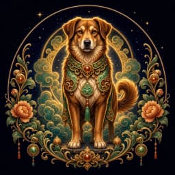 Dog Chinese zodiac emblem