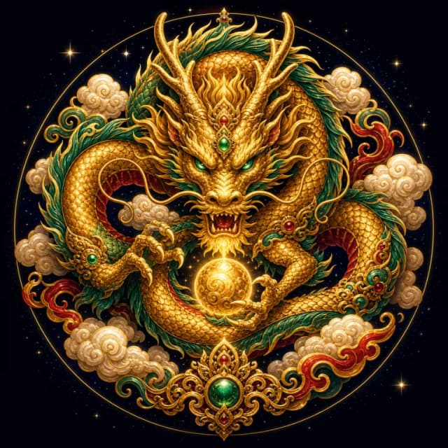 Dragon Chinese zodiac emblem
