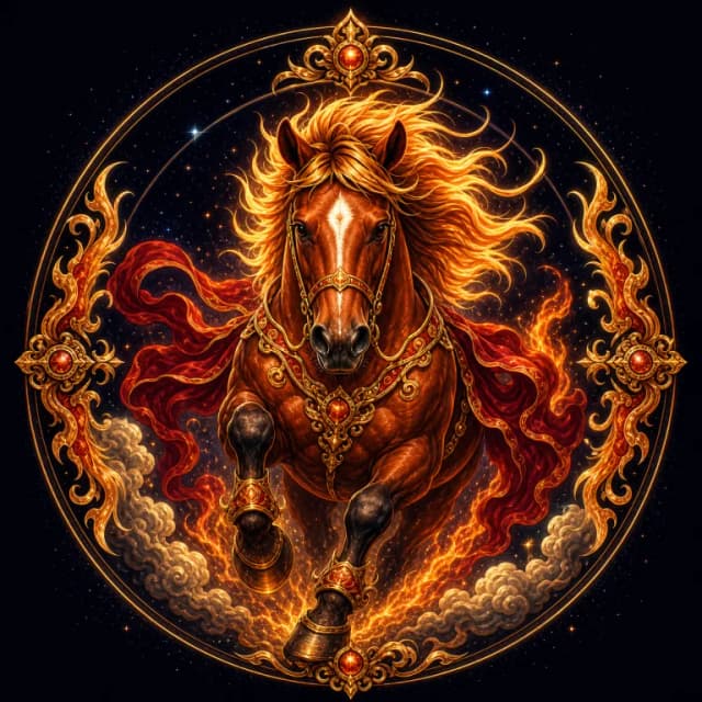 Horse Chinese zodiac emblem