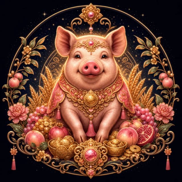 Pig Chinese zodiac emblem