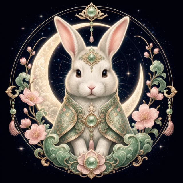 Rabbit Chinese zodiac emblem