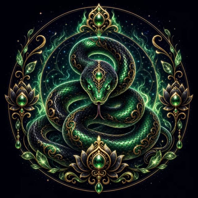 Snake Chinese zodiac emblem